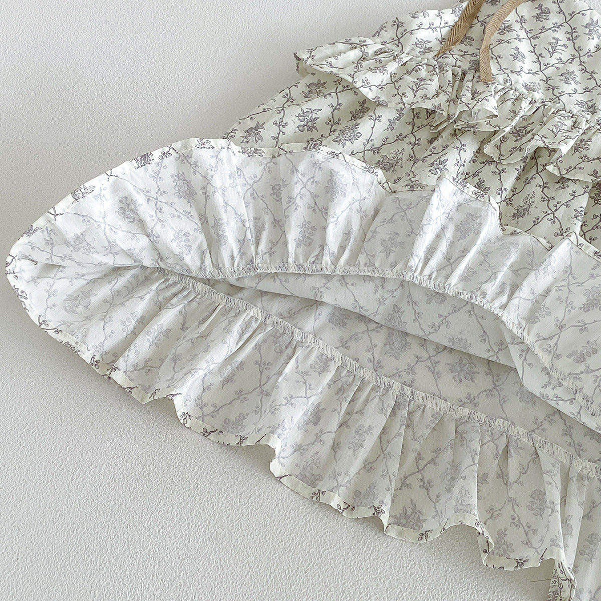 （In Production）Sisters Summer Ruffle Bow Dress&Romper