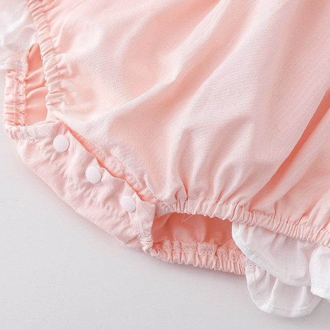 （In Production）Sisters Spring&Summer Floral Embroidery Ruffle Dress,Romper