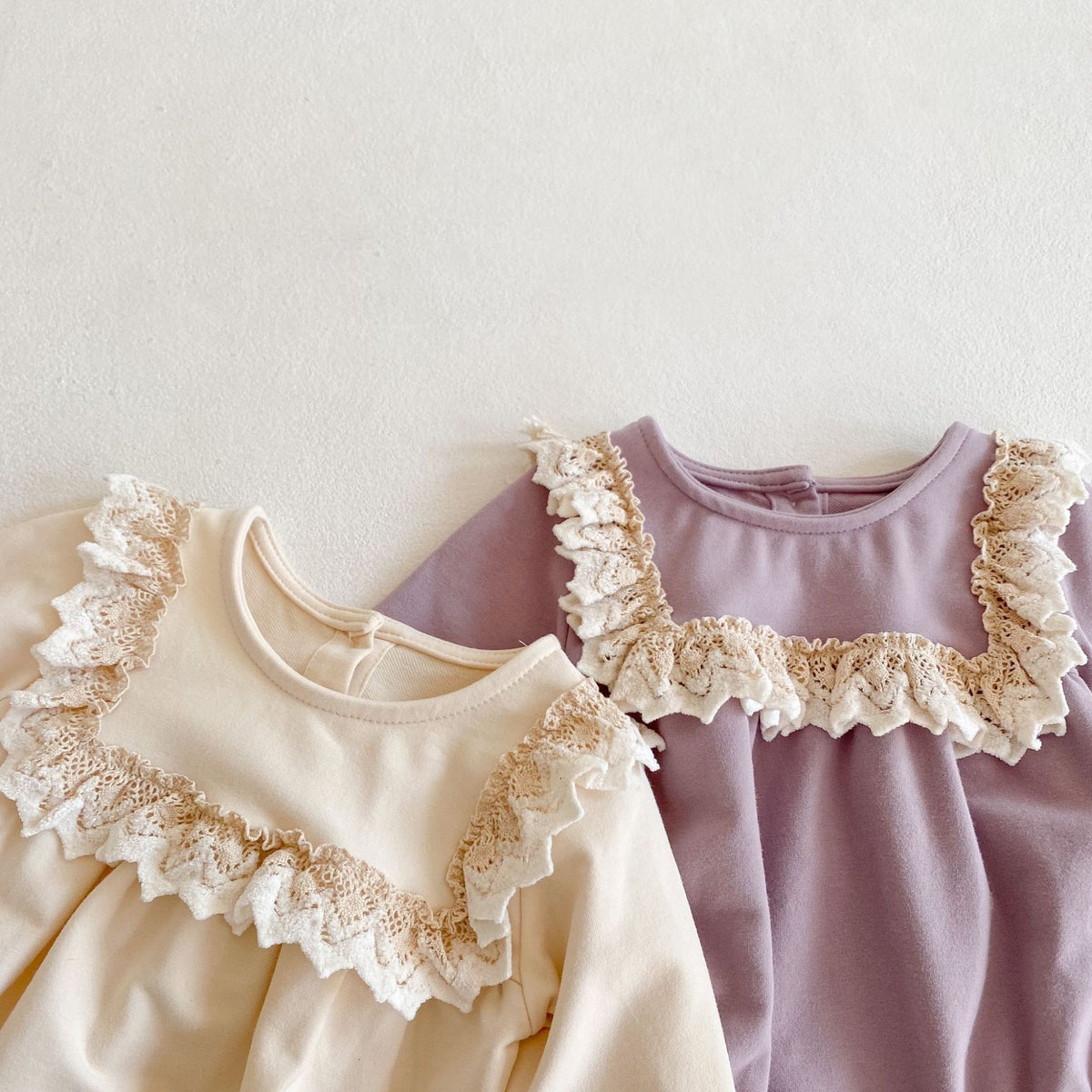 （Pre Order 2 Weeks）Toddler Girls Fall Lace Ruffle Romper