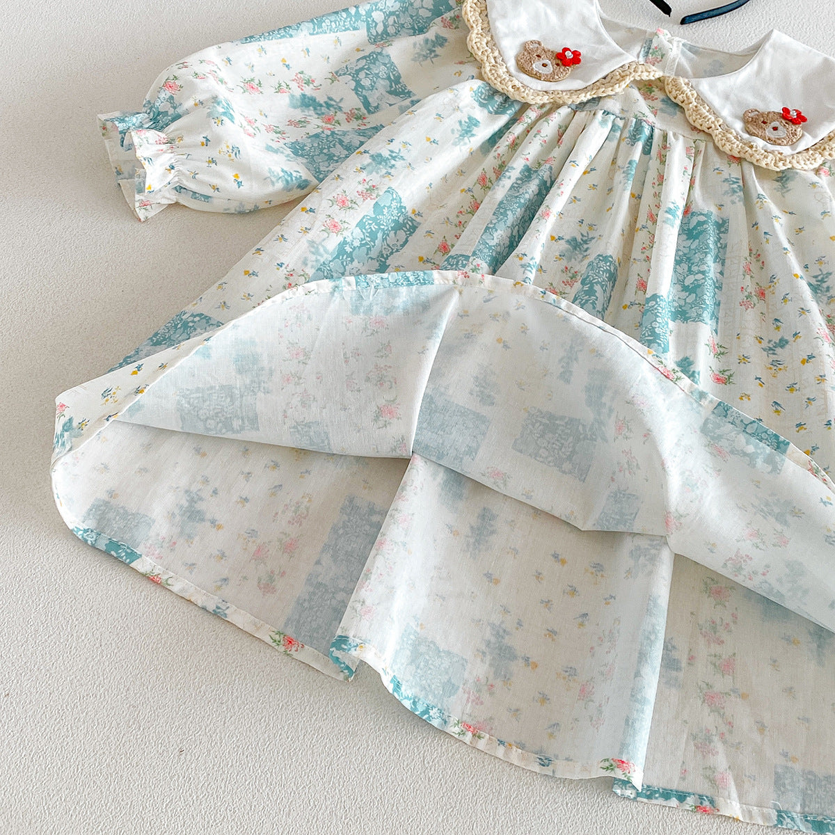 （Pre Order 2 Weeks）Sisters Fall Bear Collar Dress&Romper