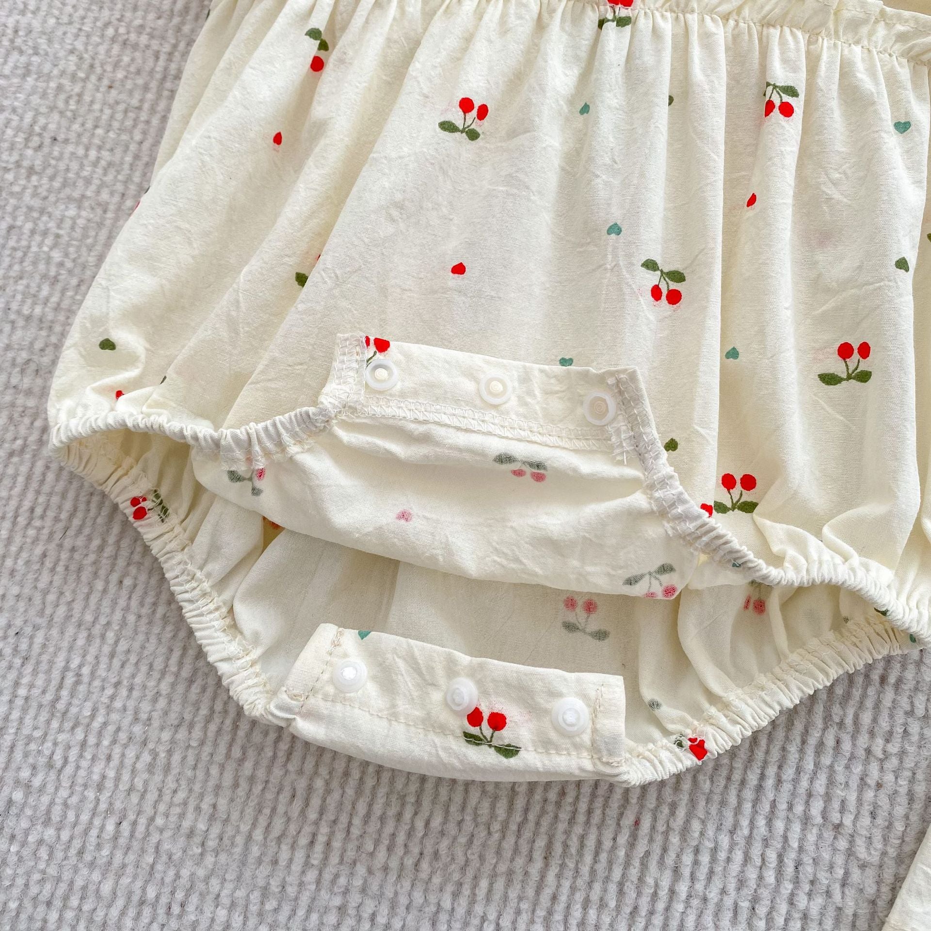 （In Production）Sisters Spring&Summer Cherry Print Dress,Romper