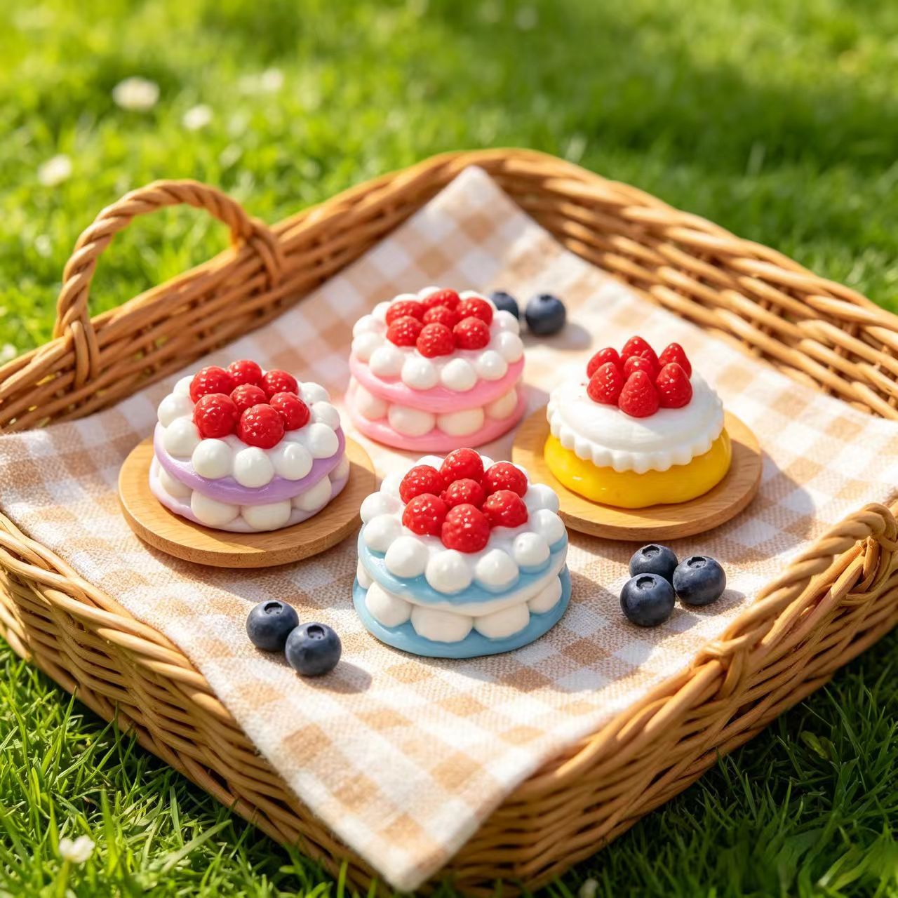 （Pre Order）Squishy Squeeze Strawberry Cake Toy