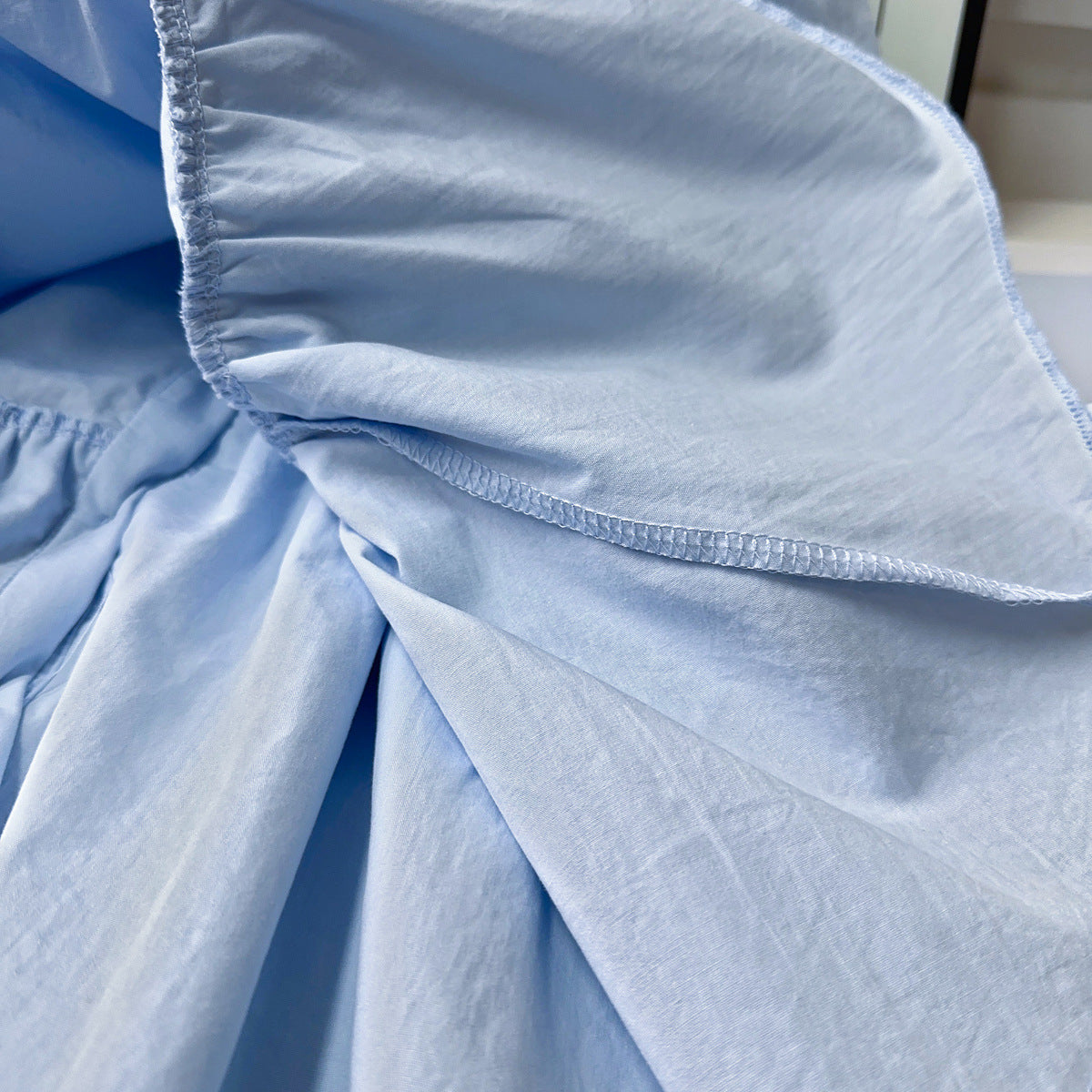 （In Production）Girls Fall&Winter Baby Blue Ruffle Dress