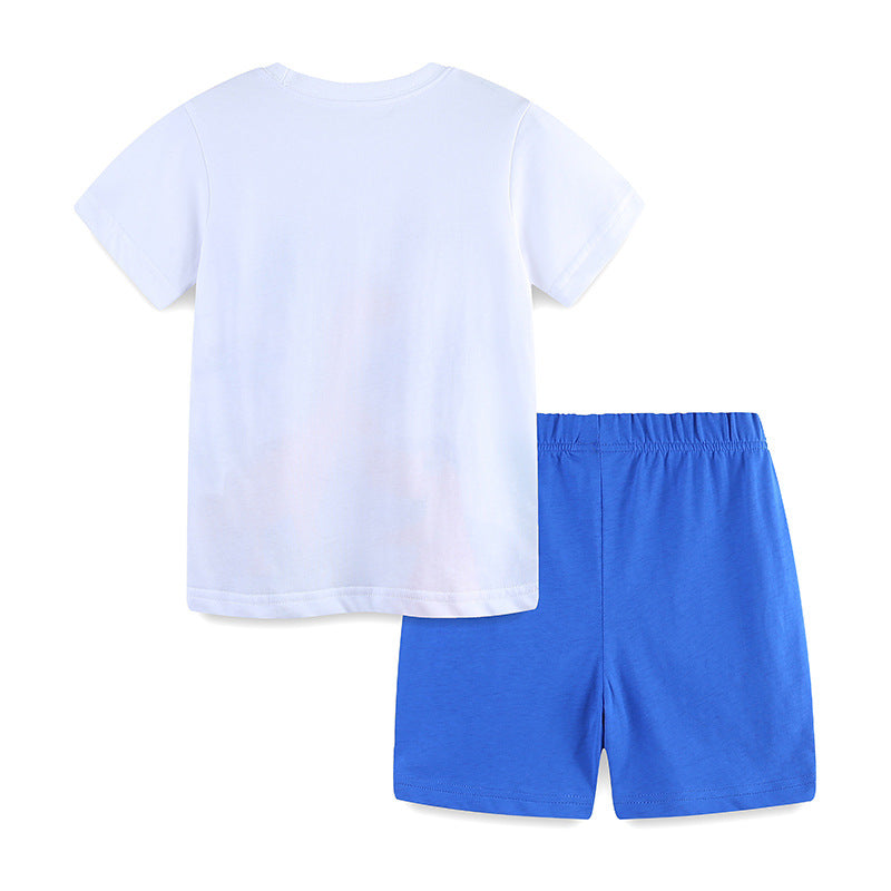 （In Production）Boys Spring&Summer Dino Print Cotton Shorts Set
