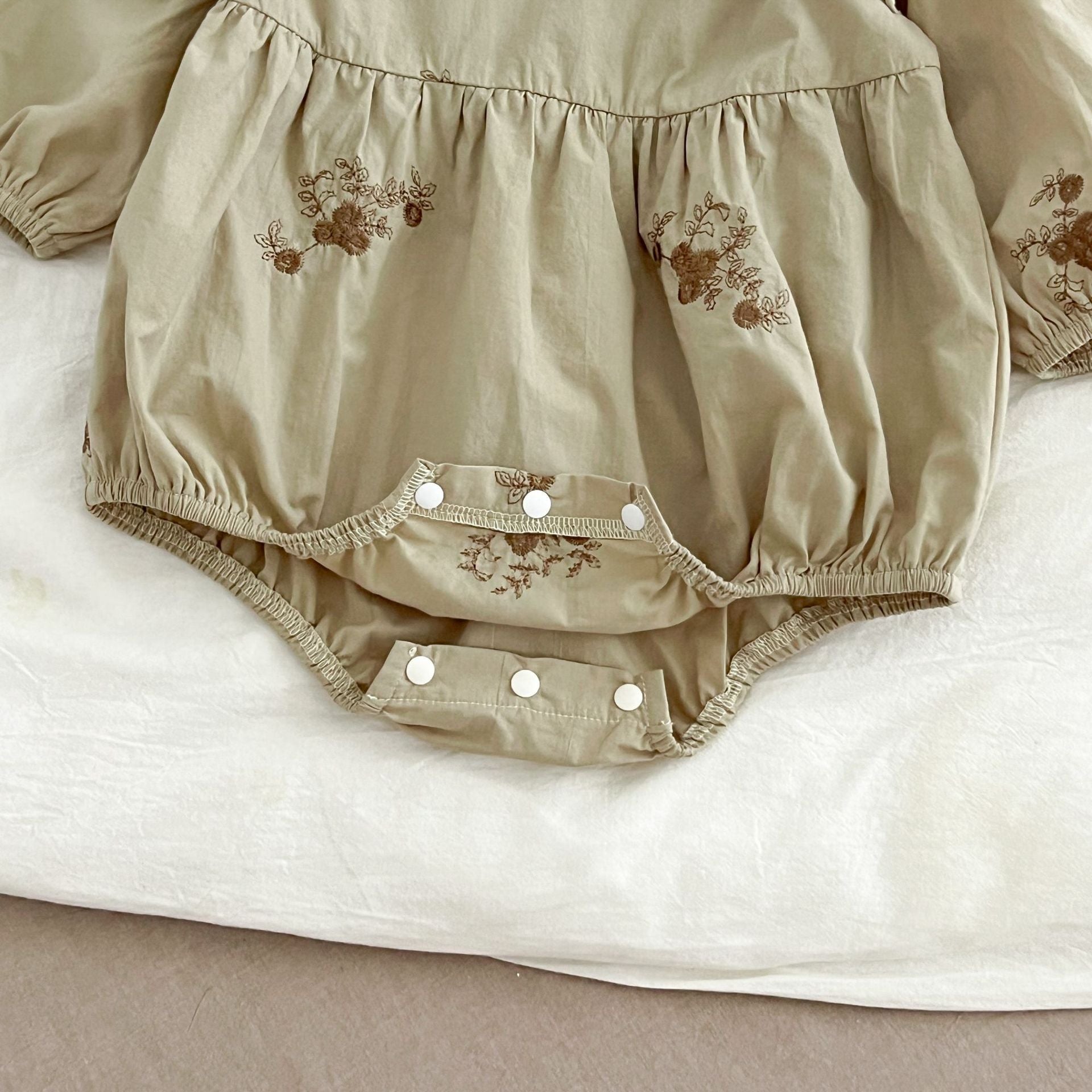 （Pre Order 2 Weeks）Sisters Fall Floral Embroidery Lace Ruffle Dress&Romper