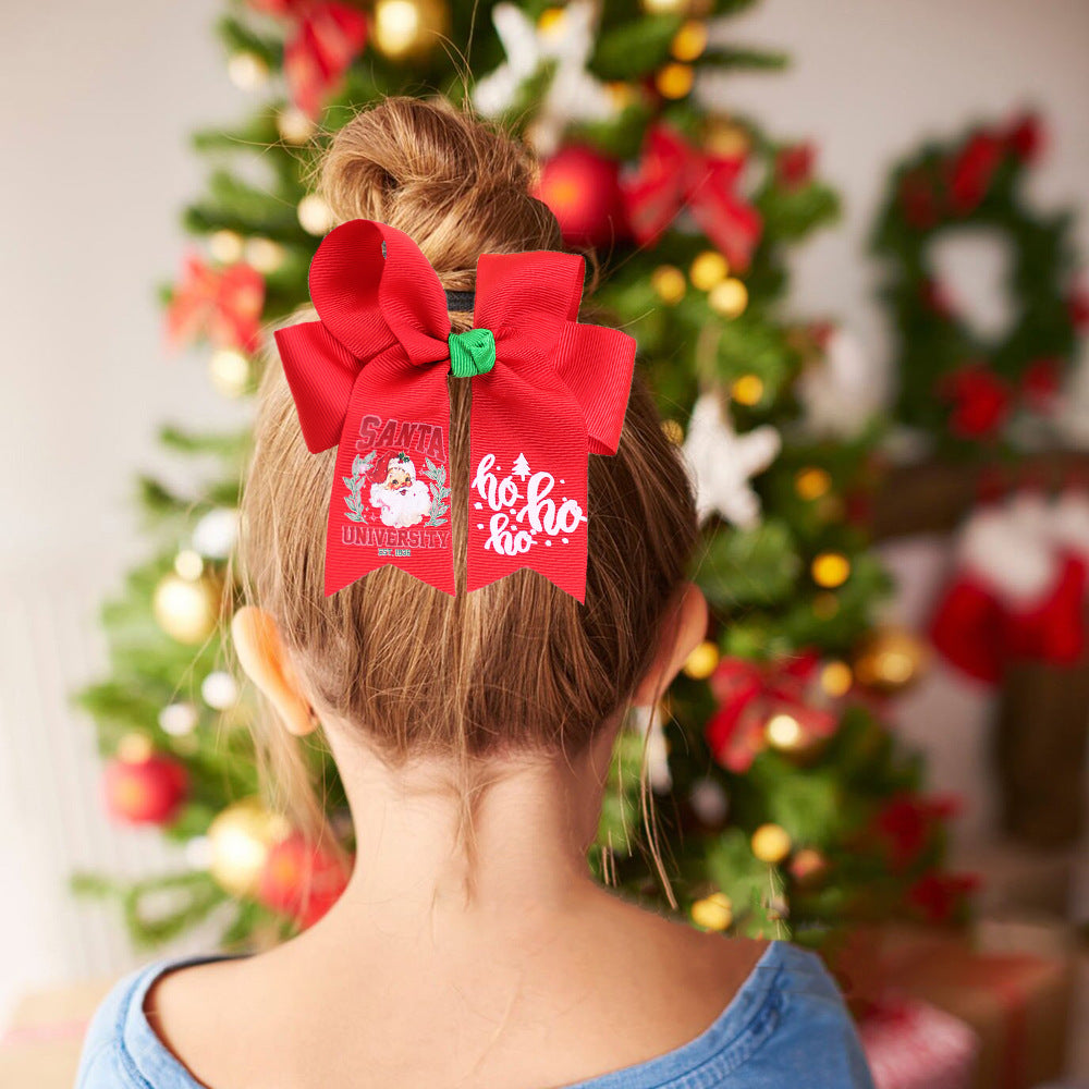 （Pre Order）Girls Christmas Bow-10 Pcs