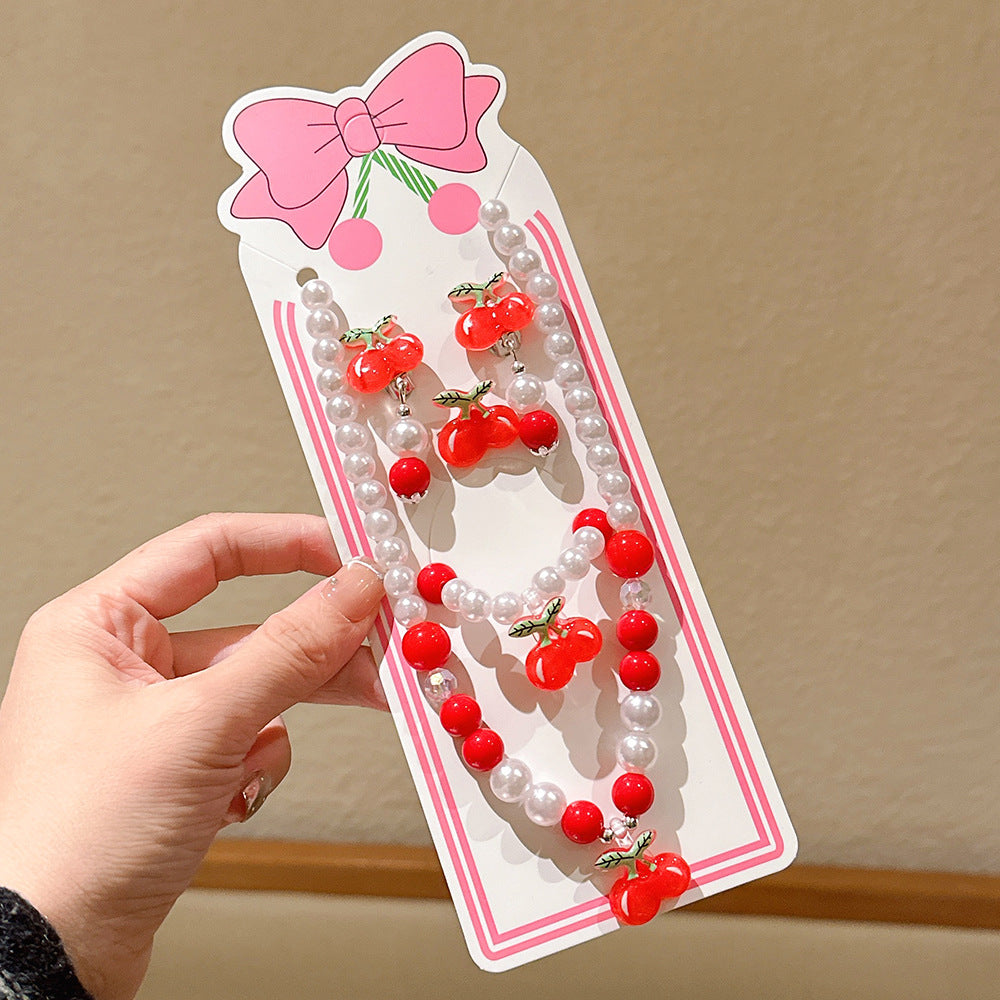（Pre Order）Girls Fruits Necklace, Bracelet, Earring, Ring