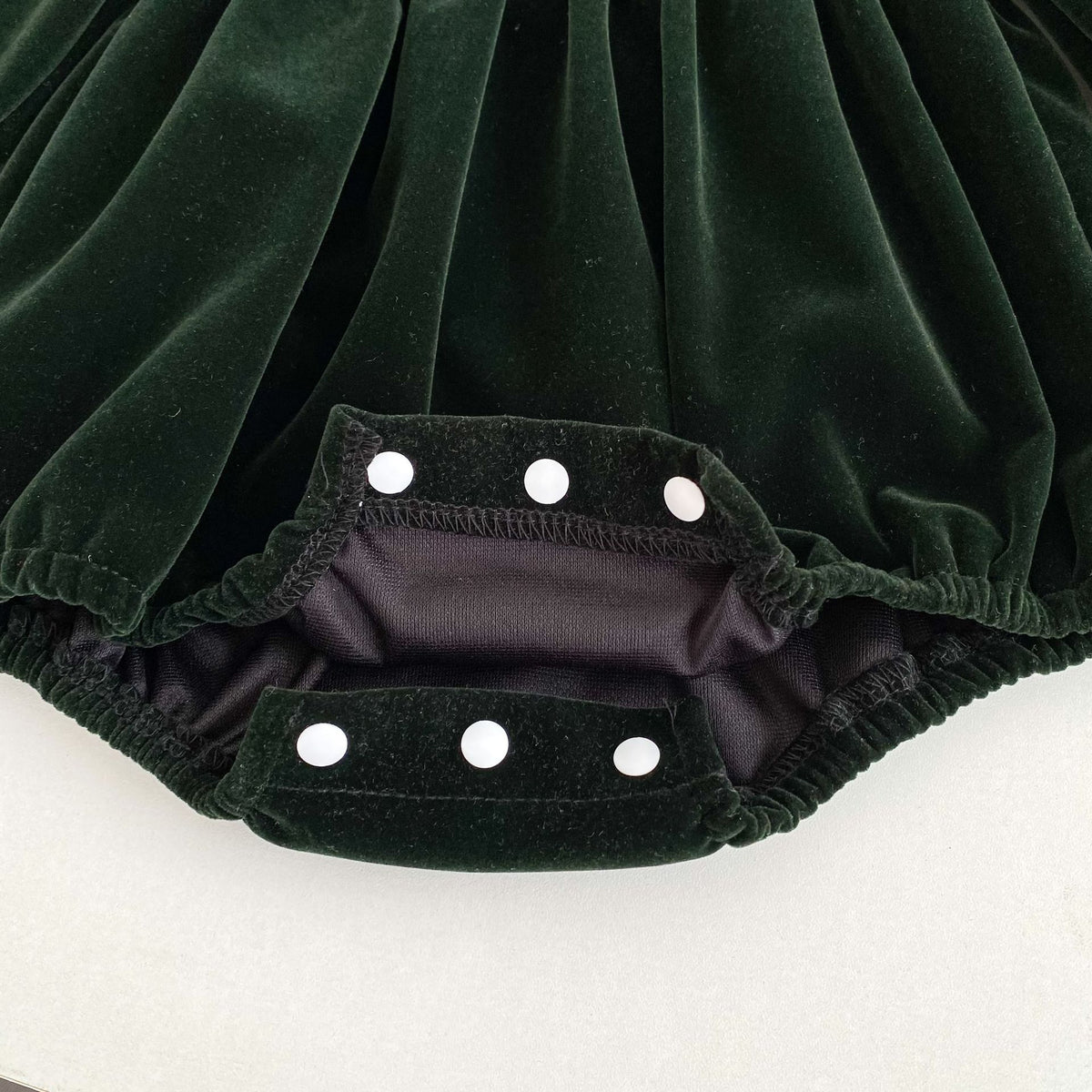 （Pre Order 2 Weeks）Sisters Fall Smocked Green Velvet Dress&Romper