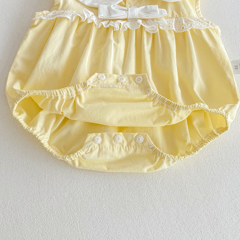 （In Production）Sisters Spring&Summer Yellow Dress,Romper