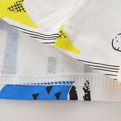 （In Production）Boys Spring&Summer Dino Print Cotton Shorts Set