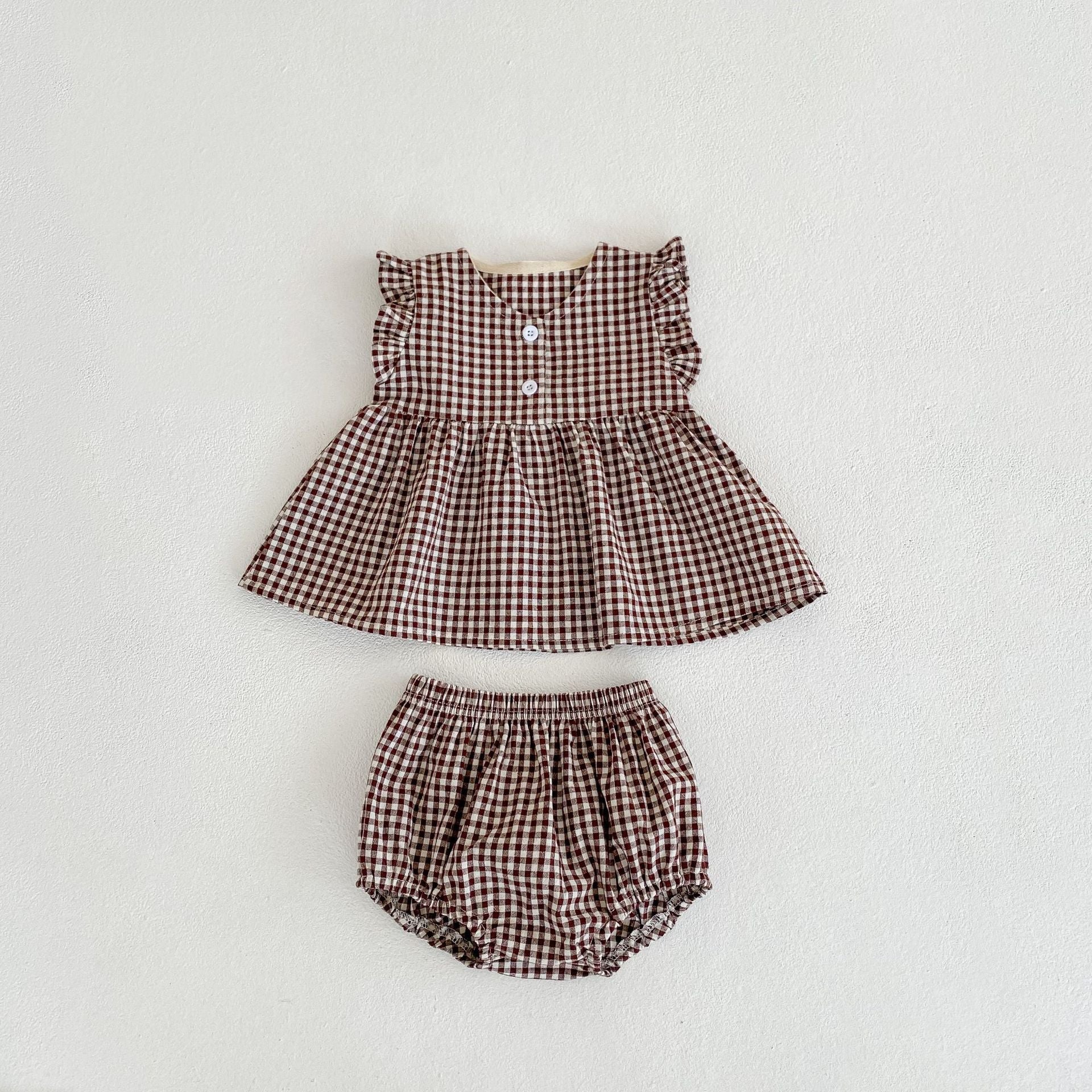 （Pre Order 2 Weeks）Toddler Girls Fall Plaid Bloomer Set