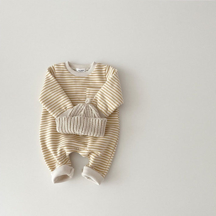 （Pre Order 2 Weeks）Toddler Girls Fall Stripe Romper