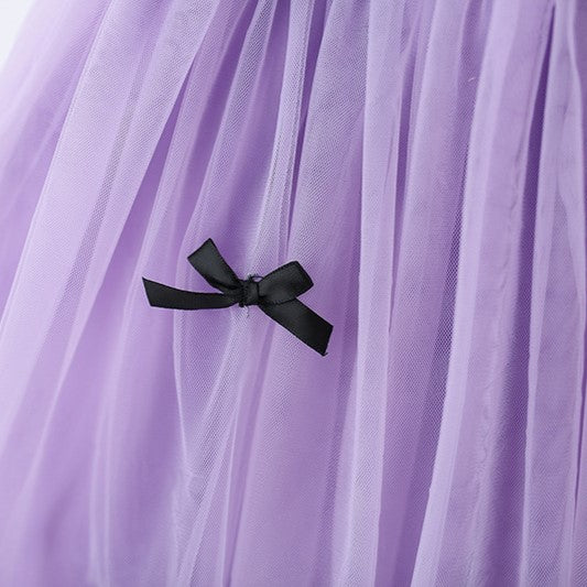 （Pre Order）Girls Spring and Summer Cartoon Purple Tulle Dress