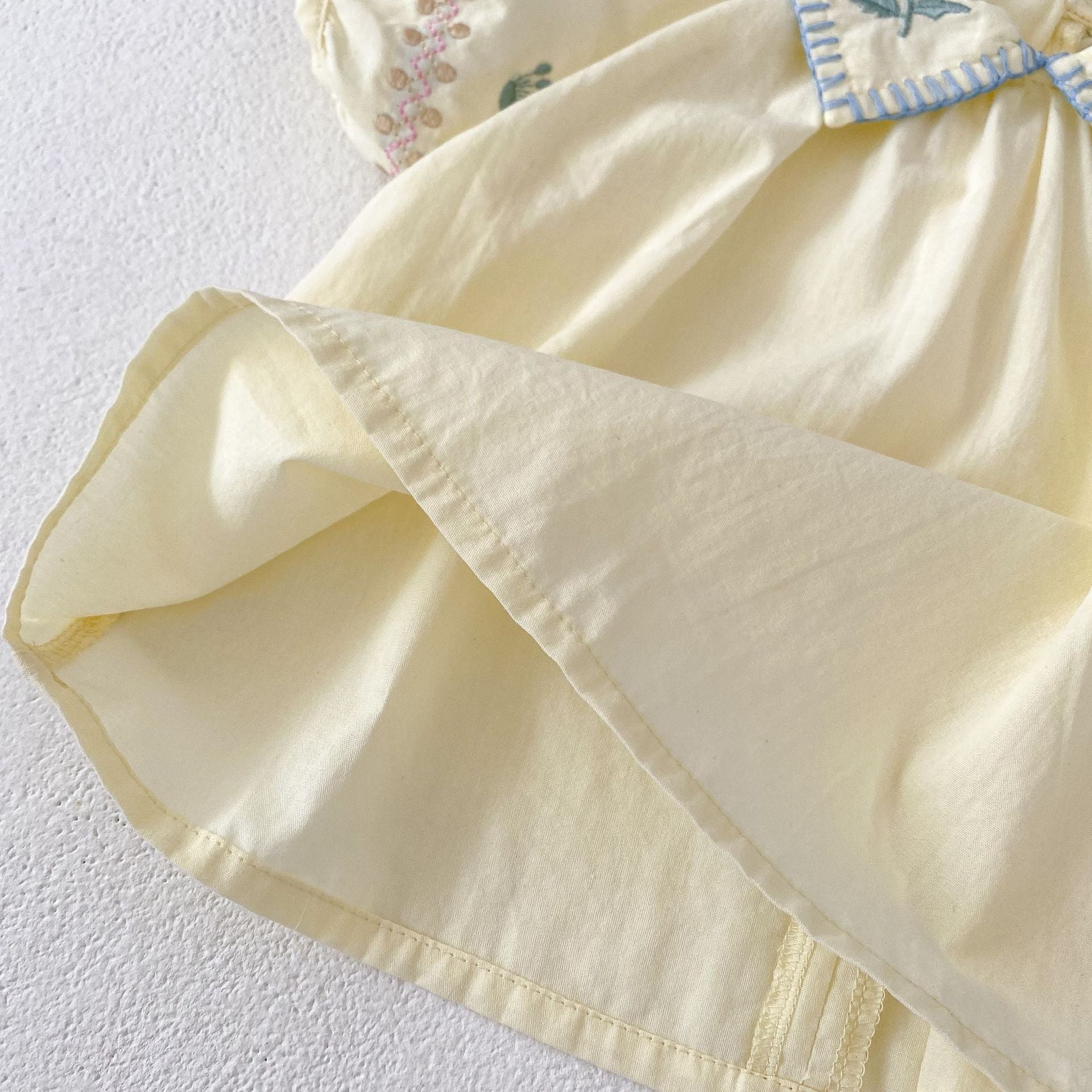 （In Production）Toddler Girls Spring&Summer Floral Embroidery Bloomer Set