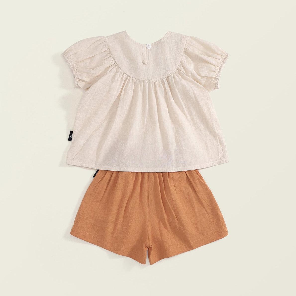 （In Production）Girls Floral Embroidery Shorts Set