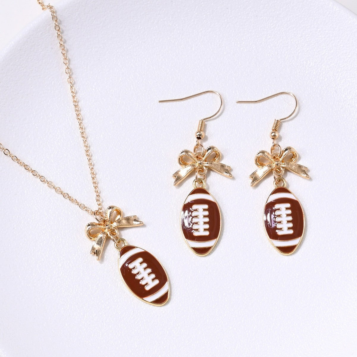 （Pre Order） Football Necklace and Earrings