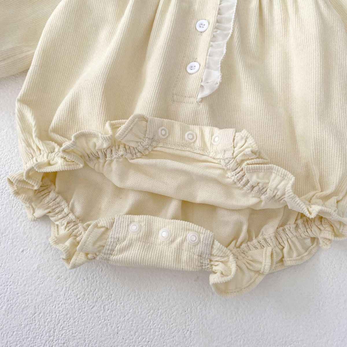（Pre Order 2 Weeks）Toddler Girls Fall Embroidery Corduroy Romper