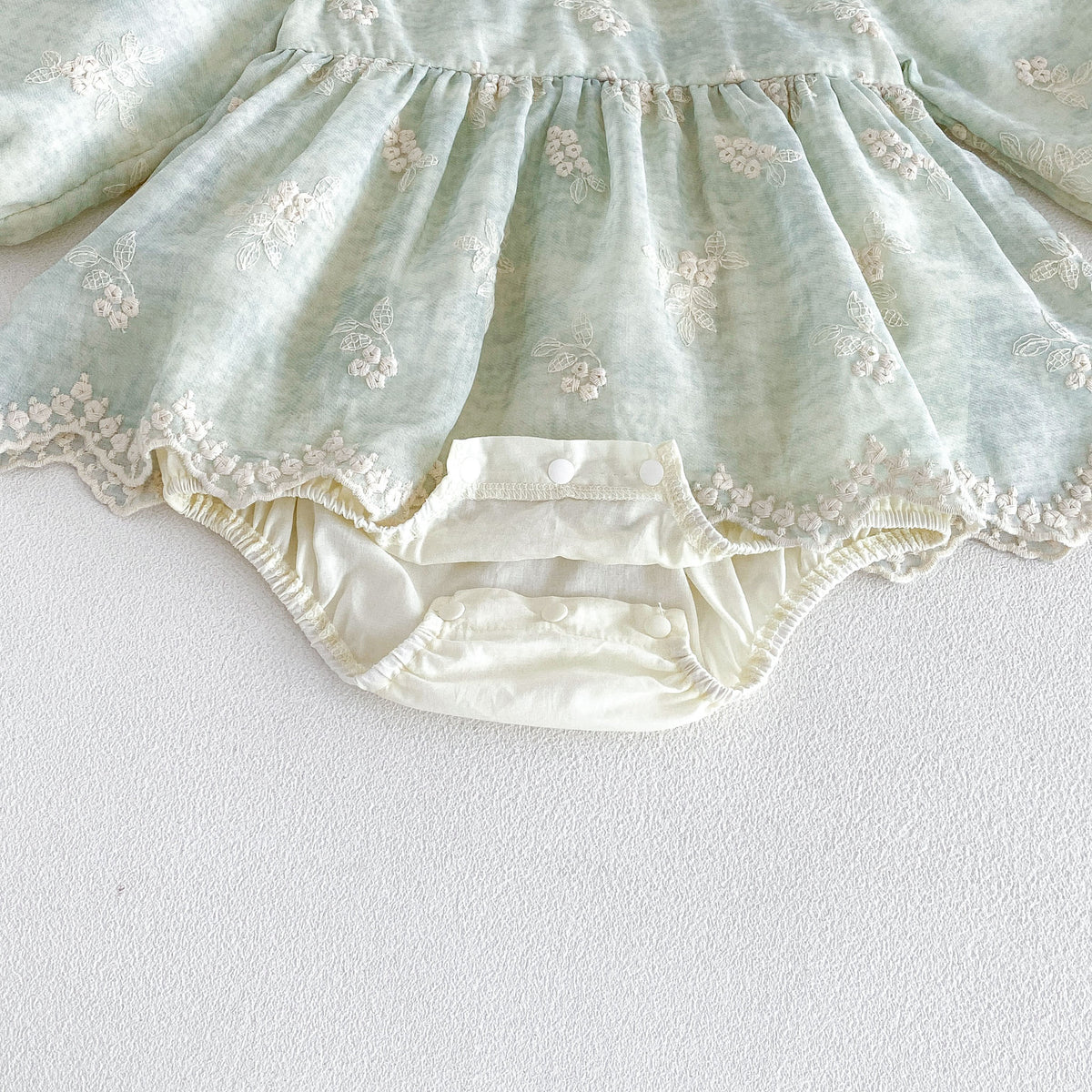 （Pre Order 2 Weeks）Toddler Girls Fall Floral Embroidery Lace Collar Romper