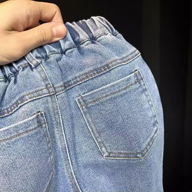 （In Production）Girls Spring&Summer Bow Pearl Jeans