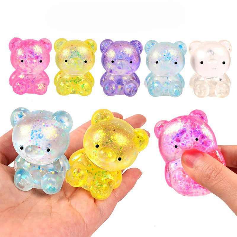 （Pre Order）Bear Shaped Stress Relief Toy-Sequin