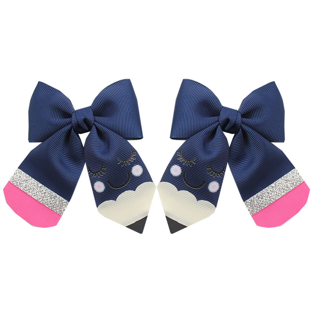 （Pre Order）Girls Back To School Bow-10 pairs in one package