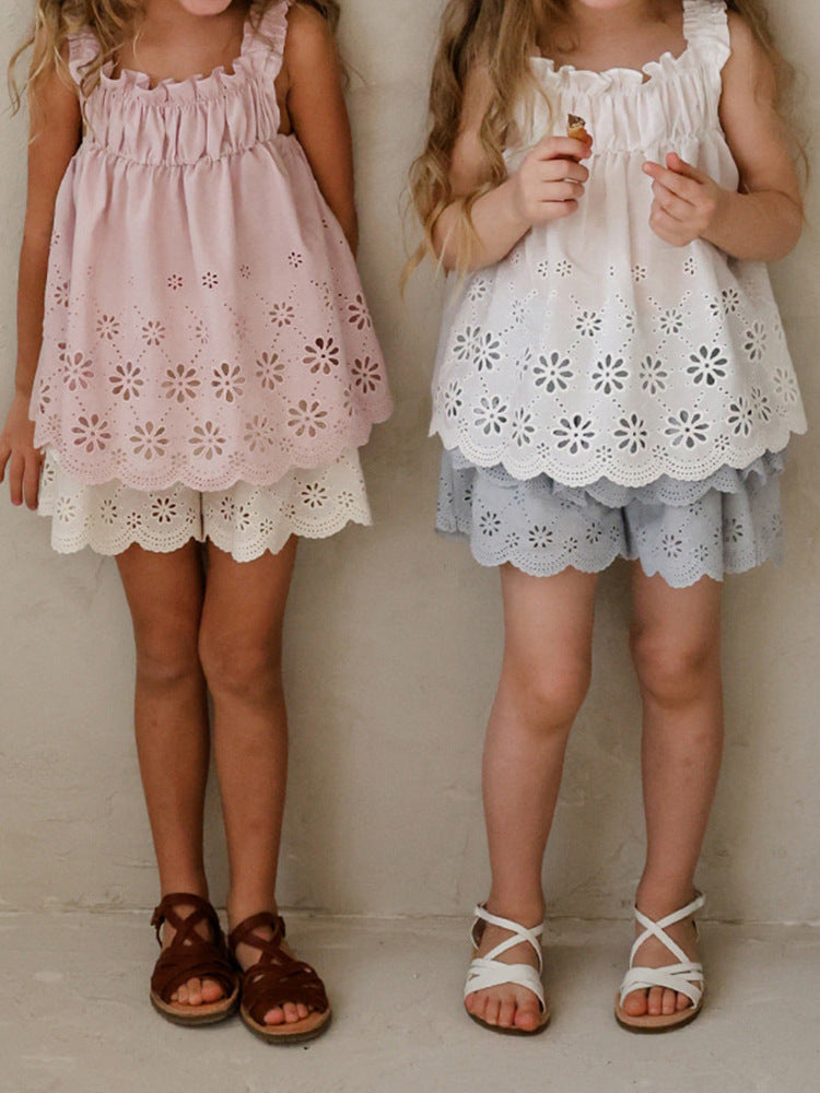 （In Production）Girls Spring&Summer Lace Scallop Shorts