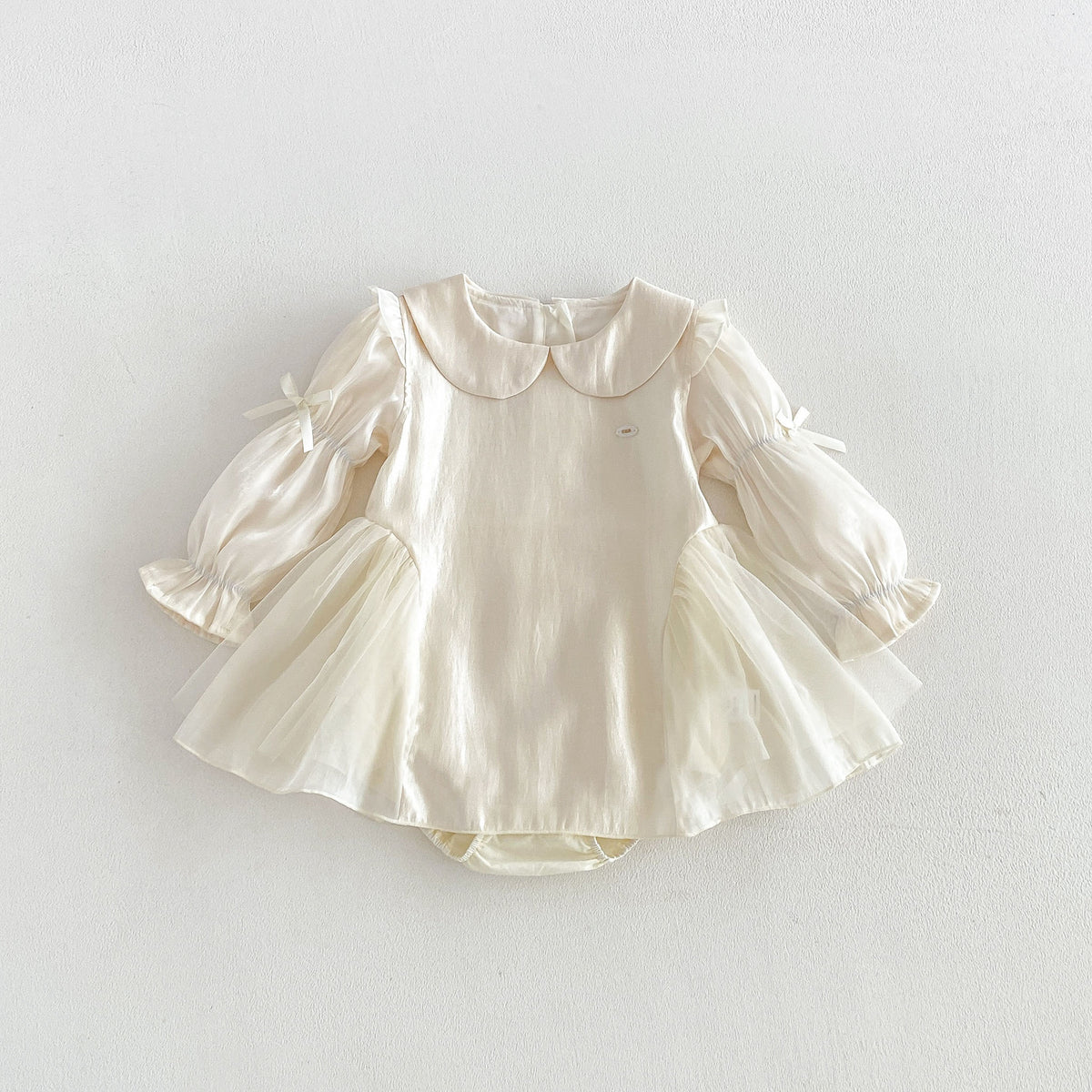 （Pre Order 2 Weeks）Toddler Girls Fall Bow Tulle Romper