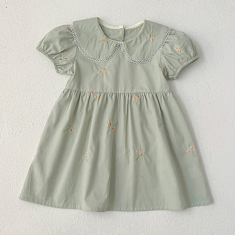 （In Production）Sisters Spring&Summer Floral Embroidery Doll Collar Dress&Romper