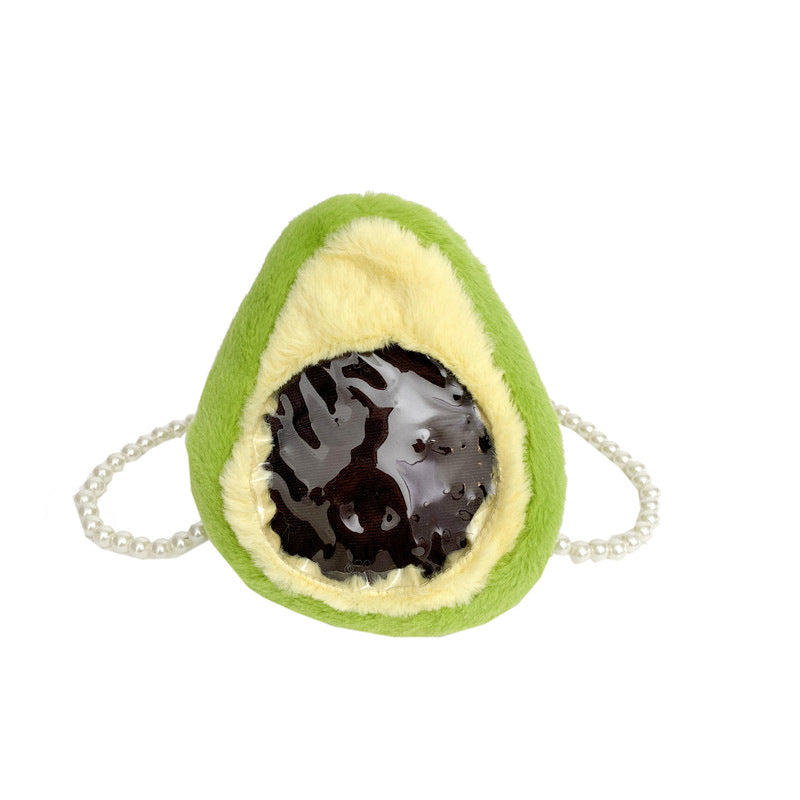 （Pre Order）Fruit Plush Pearl Chain Bag