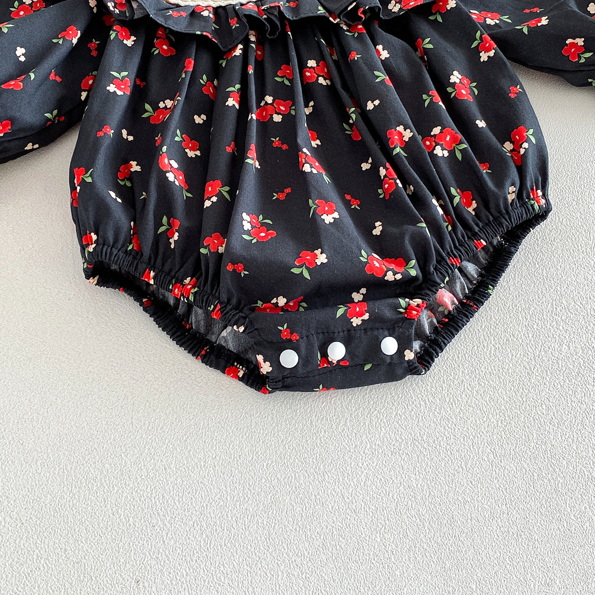 （Pre Order 2 Weeks）Sisters Fall Floral Print Ruffle Dress&Romper