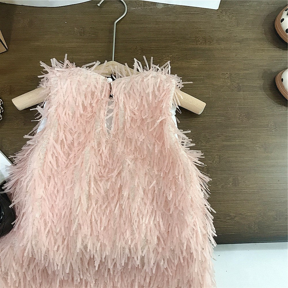 （In Production）Girls Spring&Summer Fluffy Sleeveless Dress