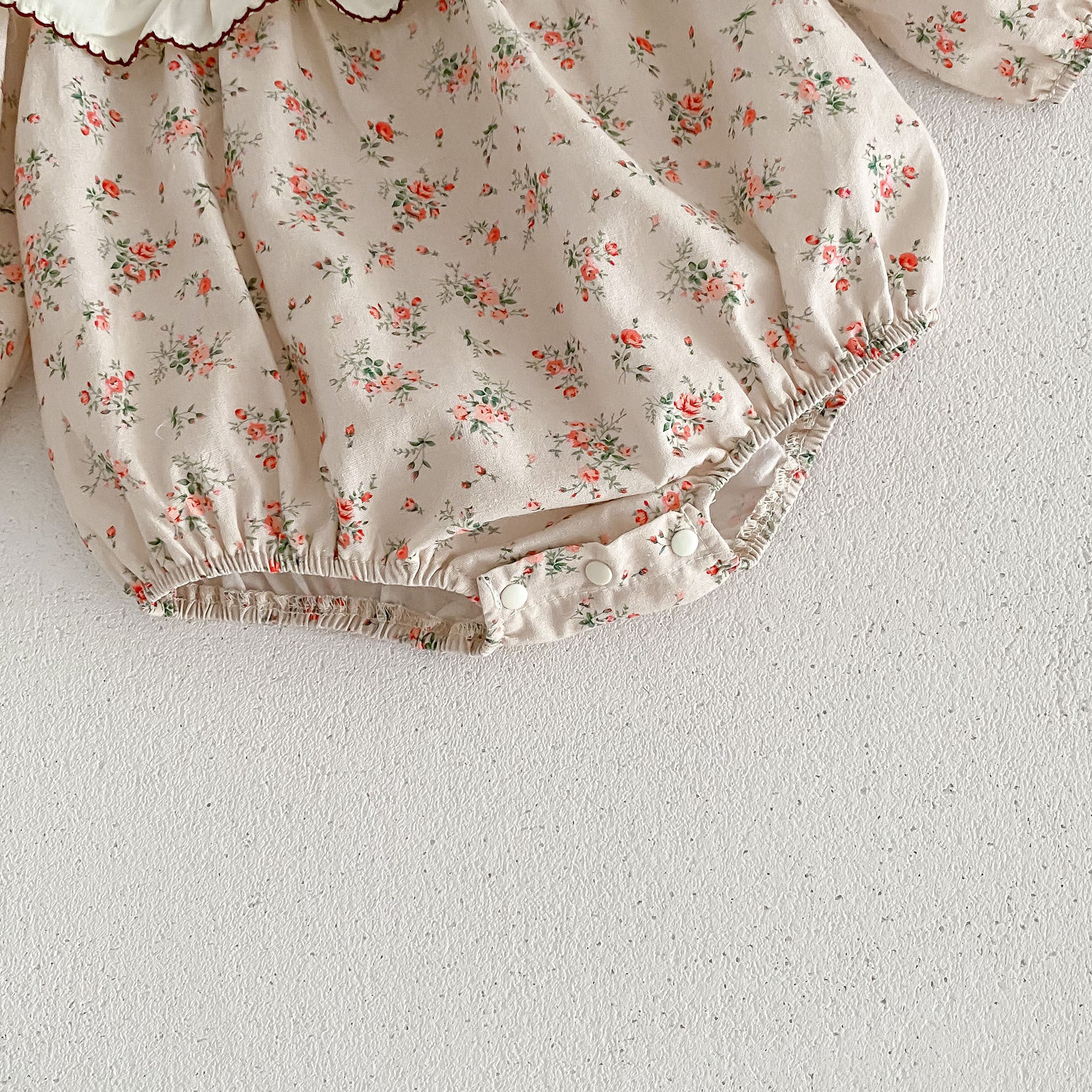 （Pre Order 2 Weeks）Toddler Girls Fall Floral Print Ruffle Romper