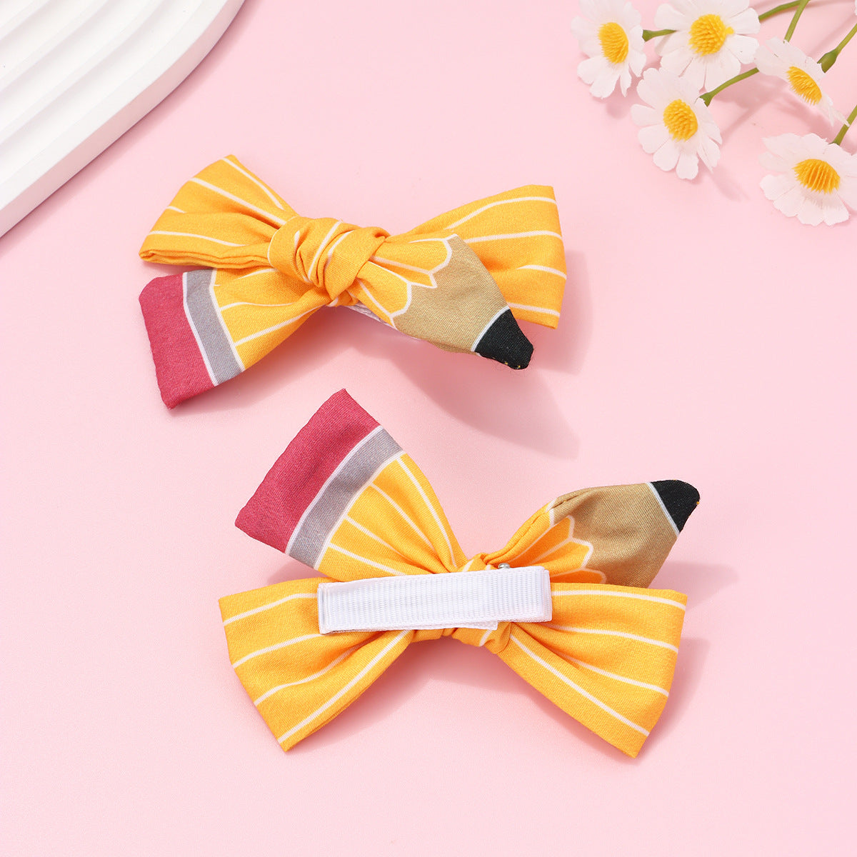 （Pre Order）Girls Summer Back To School Pencil Hair Clip