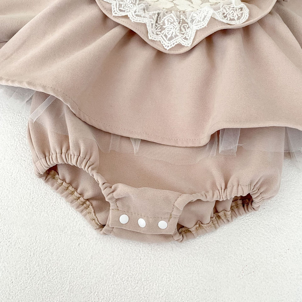 （Pre Order 2 Weeks）Toddler Girls Fall&Spring Lace Ruffle Romper