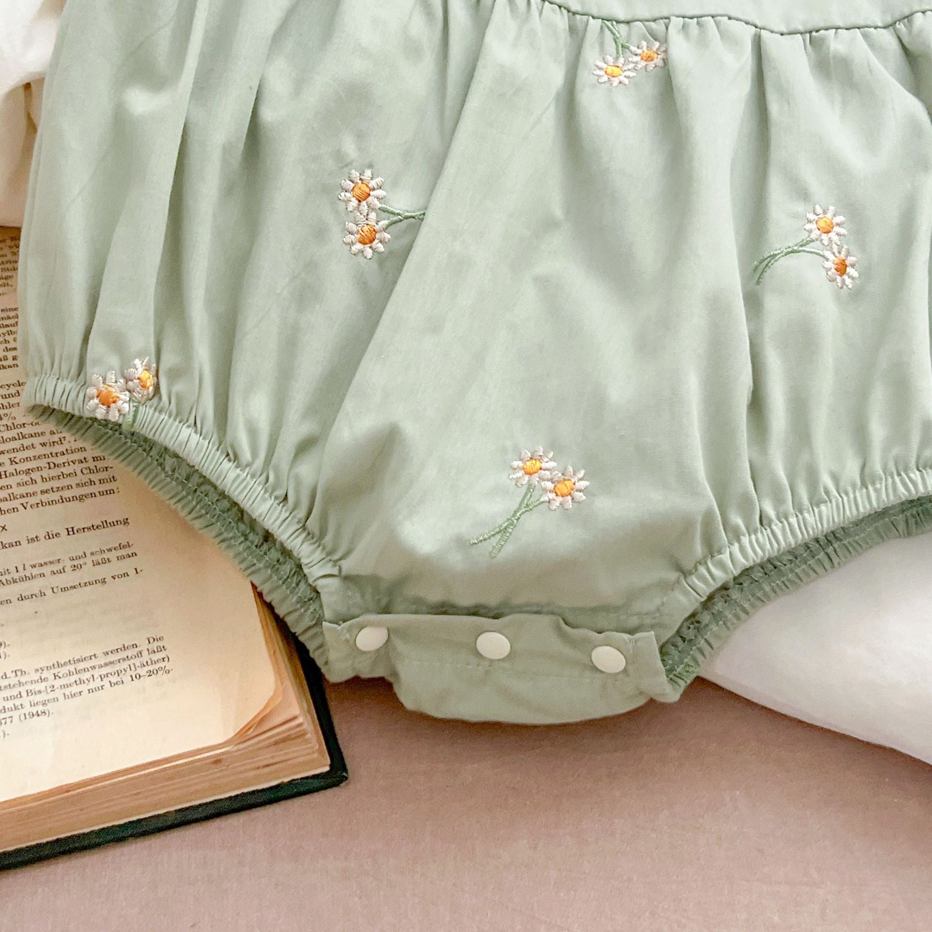 （In Production）Sisters Spring&Summer Floral Embroidery Doll Collar Dress&Romper