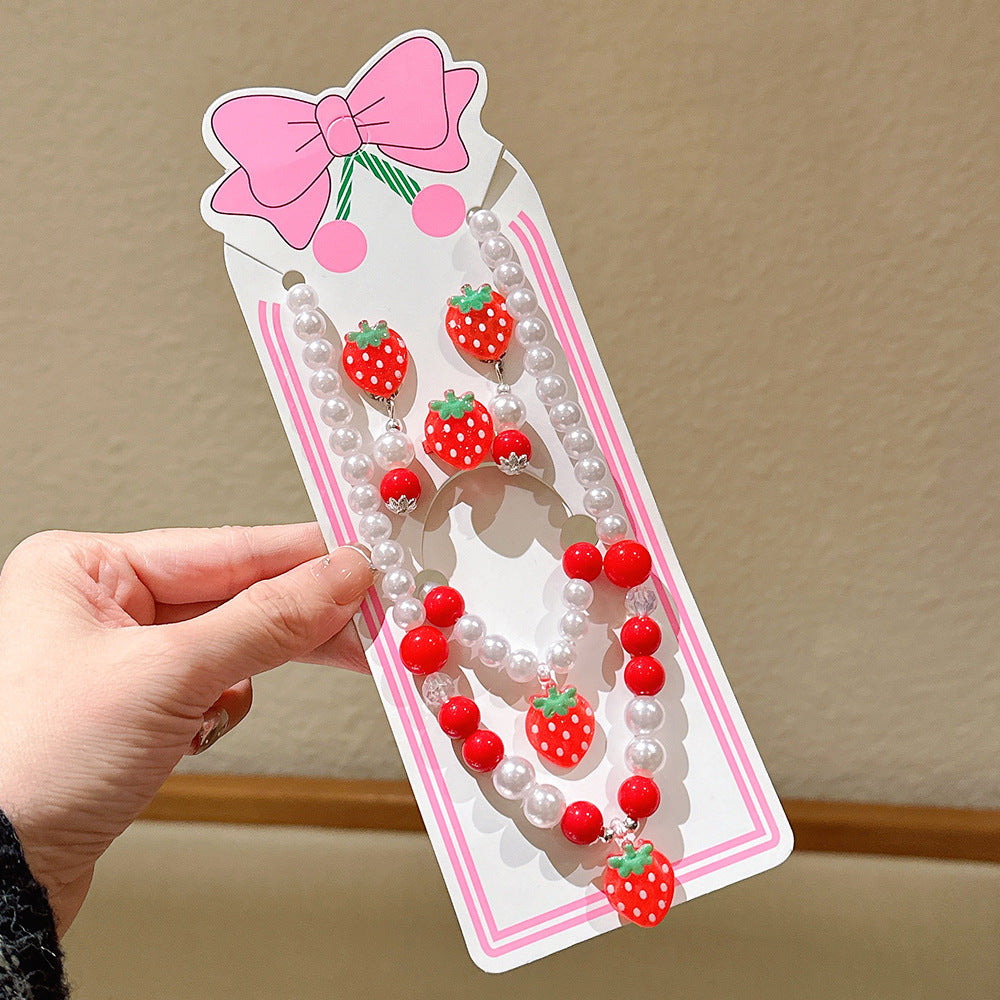 （Pre Order）Girls Fruits Necklace, Bracelet, Earring, Ring