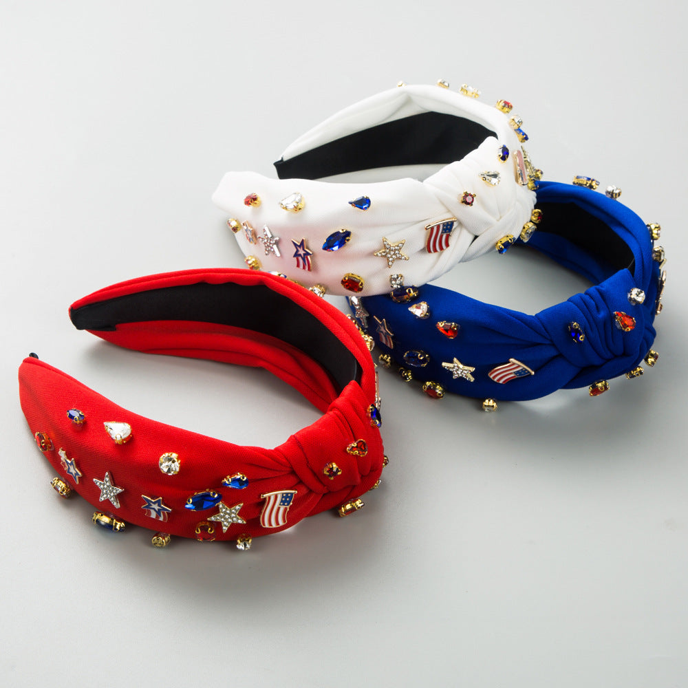 （Pre Order）Patriotic Stylish Rhinestone Headband