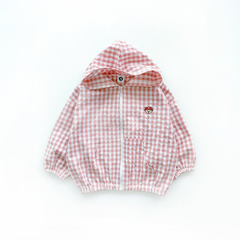 （Pre Order 2 Weeks）Unisex Fall Plaid Zipper Hoodie