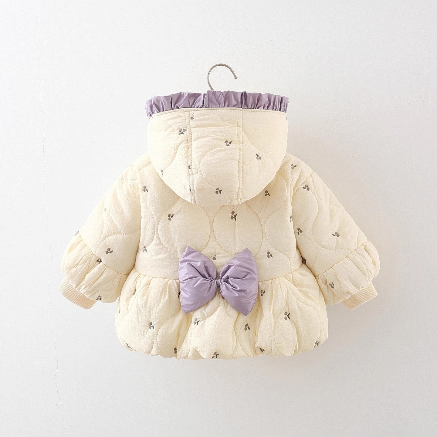（In Production）Girls Adorable Winter Coat with Oversized Bows