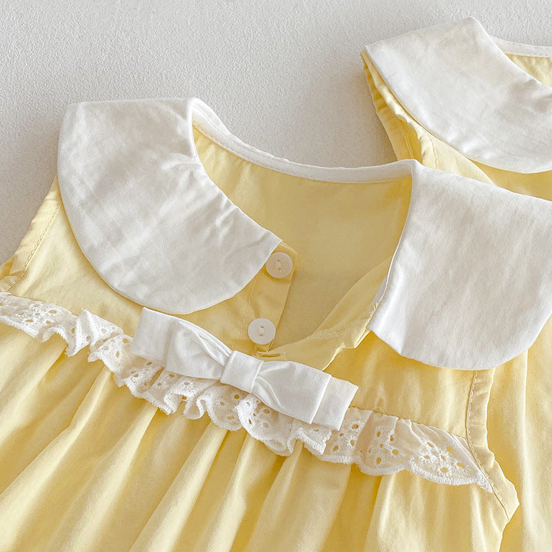 （In Production）Sisters Spring&Summer Yellow Dress,Romper