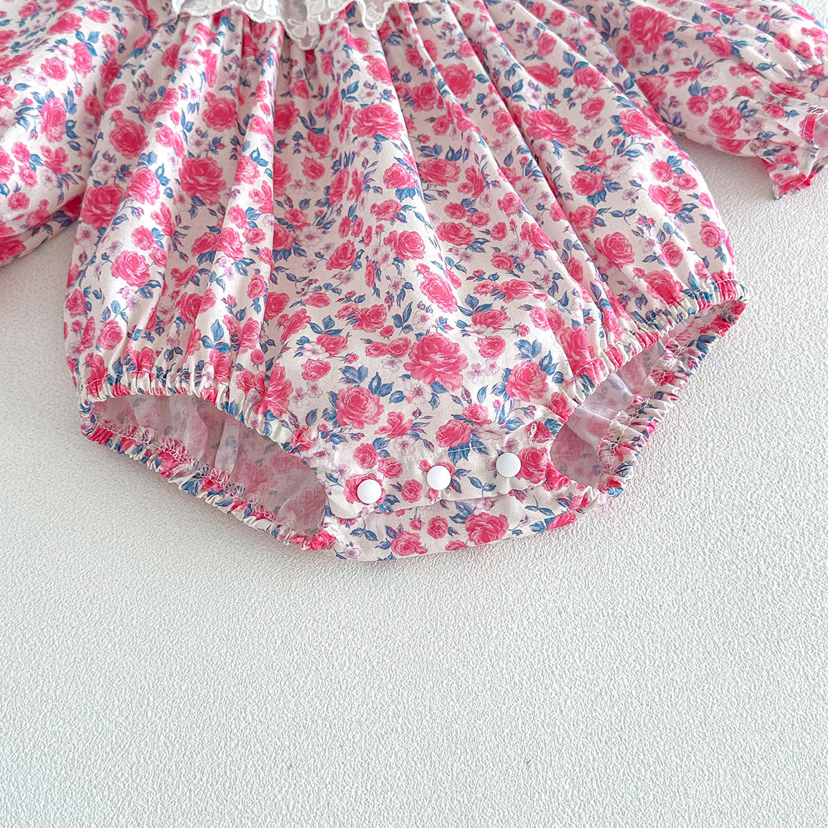 （Pre Order 2 Weeks）Sisters Fall Floral Lace Collar Dress&Romper