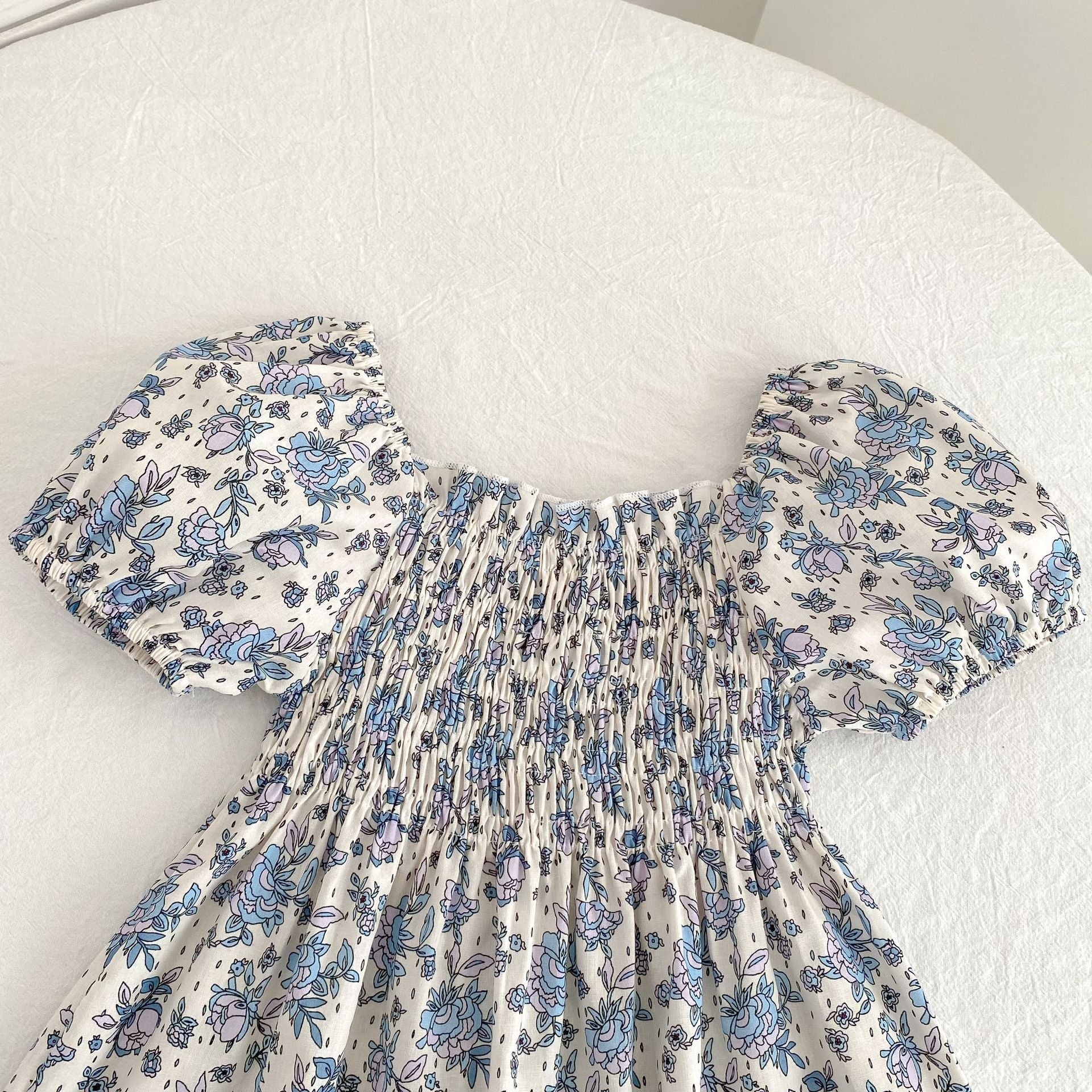 （In Production）Sisters Spring&Summer Floral Smocked Dress,Romper