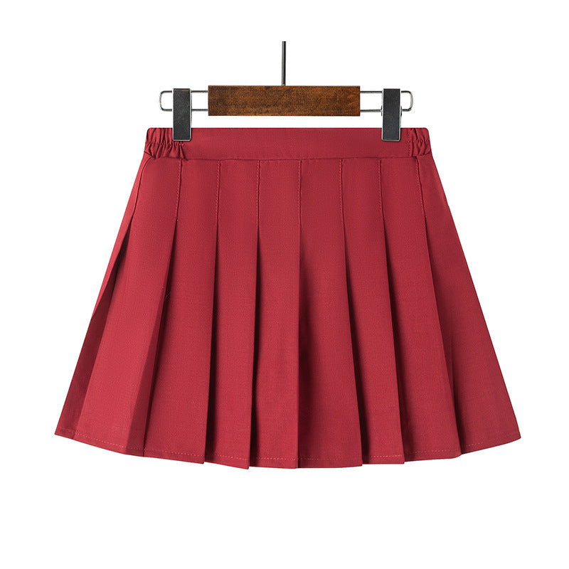 （Pre Order）Girls Spring and Summer Multicolored Pleated Skirt