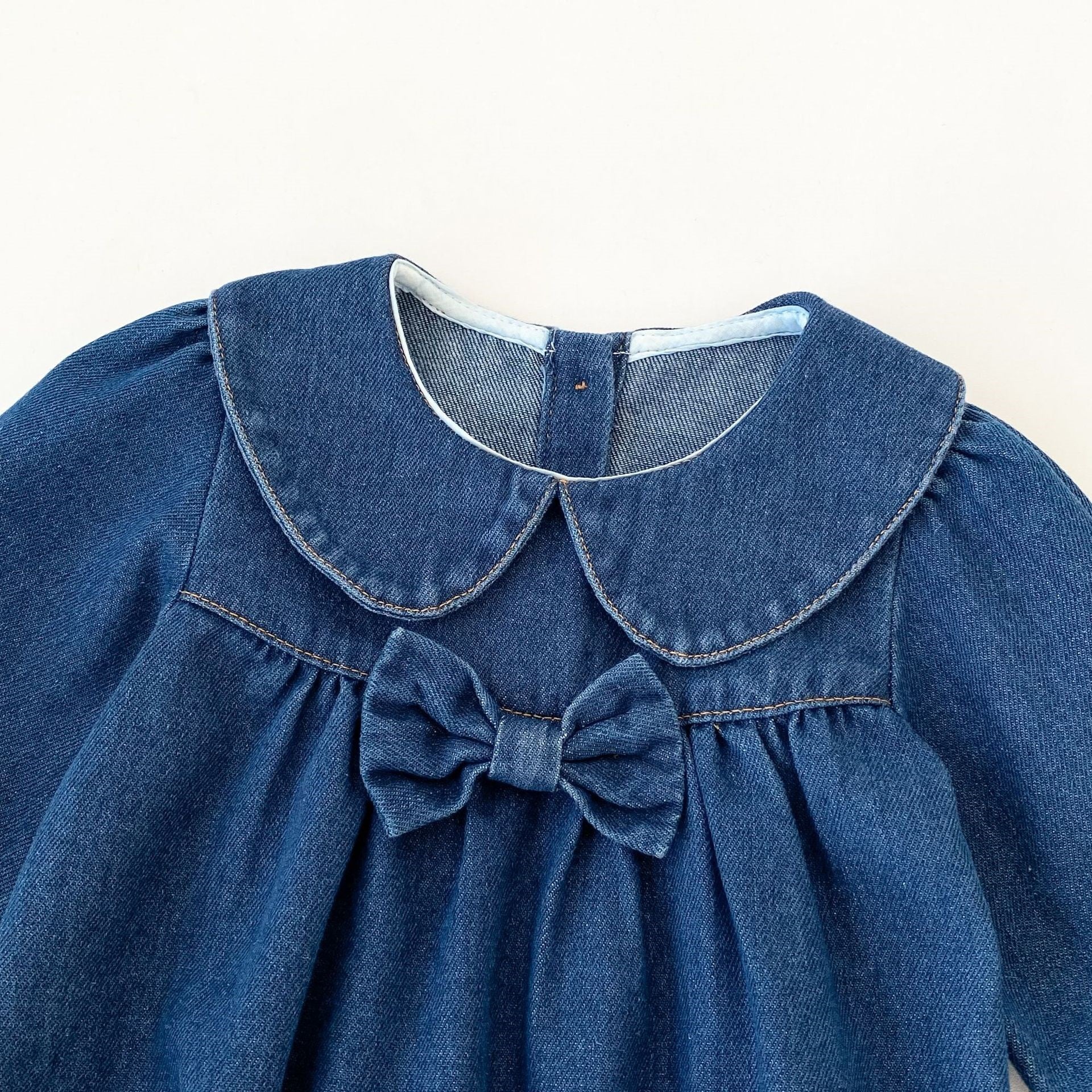 （Pre Order 2 Weeks）Toddler Girls Fall Denim Romper