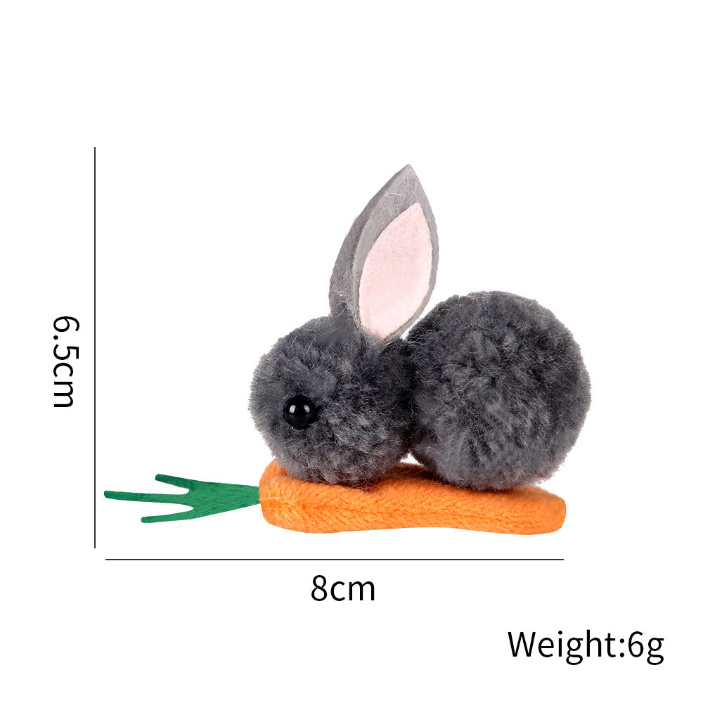 （Pre Order）Girls Easter Fluffy Bunny Hair Clip