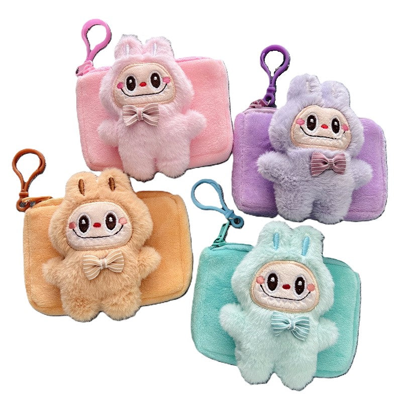 （Pre Order）Cartoon Plush Square Coin Purse Pendant