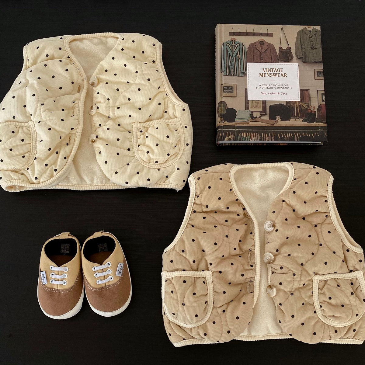 （Pre Order 2 Weeks）Kids Fall&Winter Dot Jacket Vest