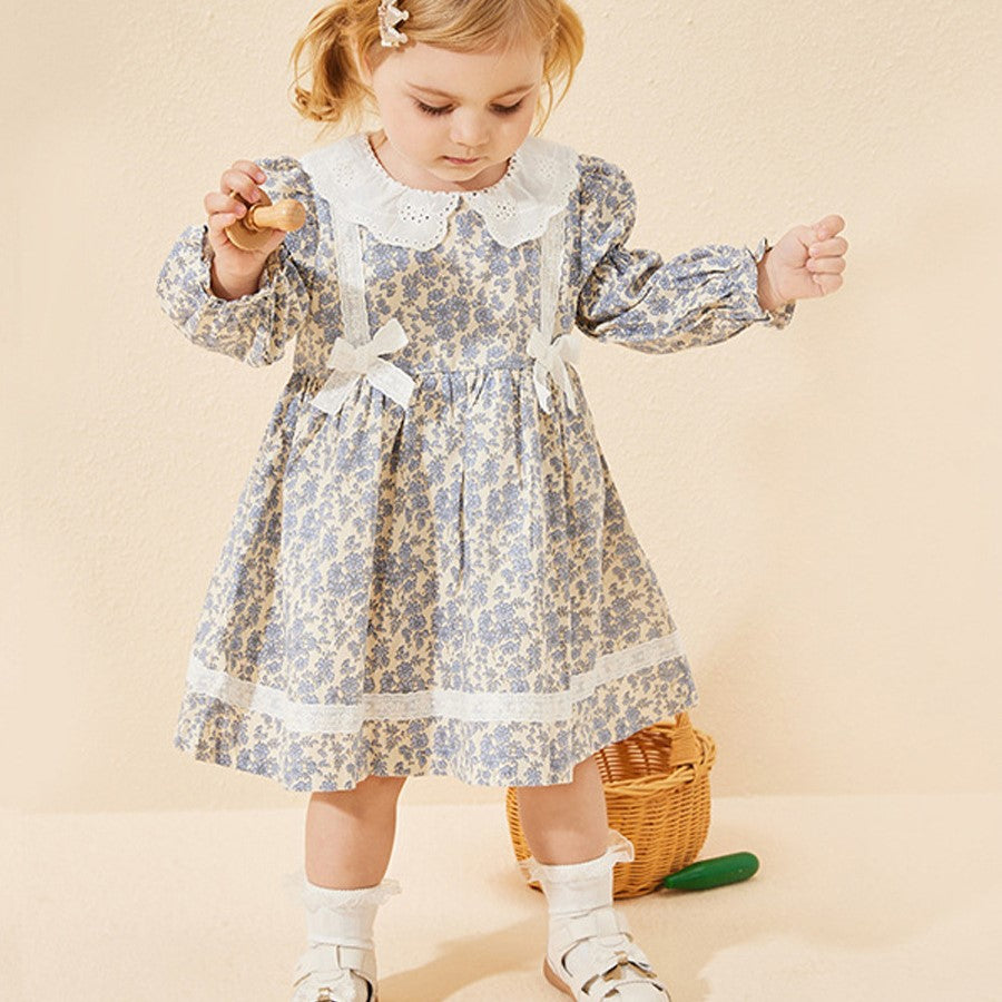 （In Production）Girls Spring&Summer Floral Print Dress