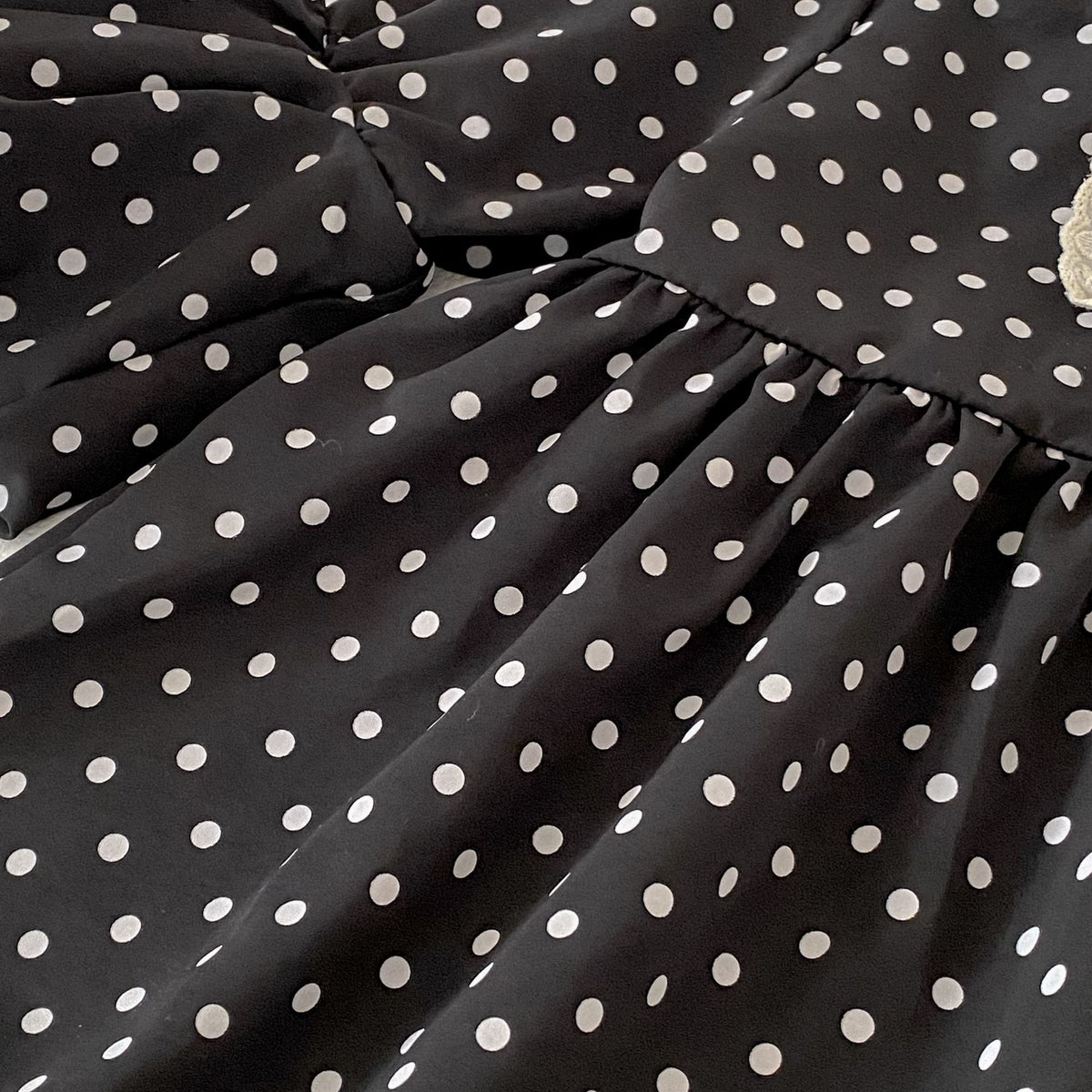 （Pre Order 2 Weeks）Girls Fall&Spring Dot Lace Dress
