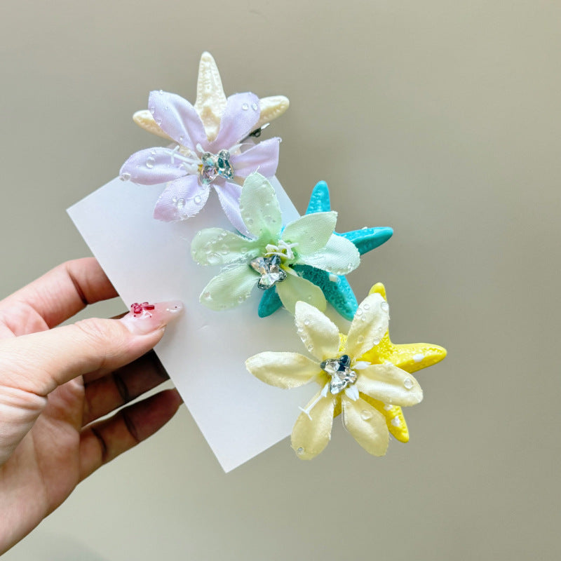 （Pre Order）Girls Summer Seaside Starfish Hair Clip